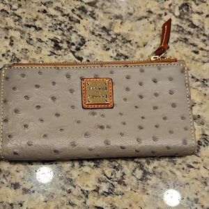Dooney & Bourke Ostrich Embossed Foldover Wallet